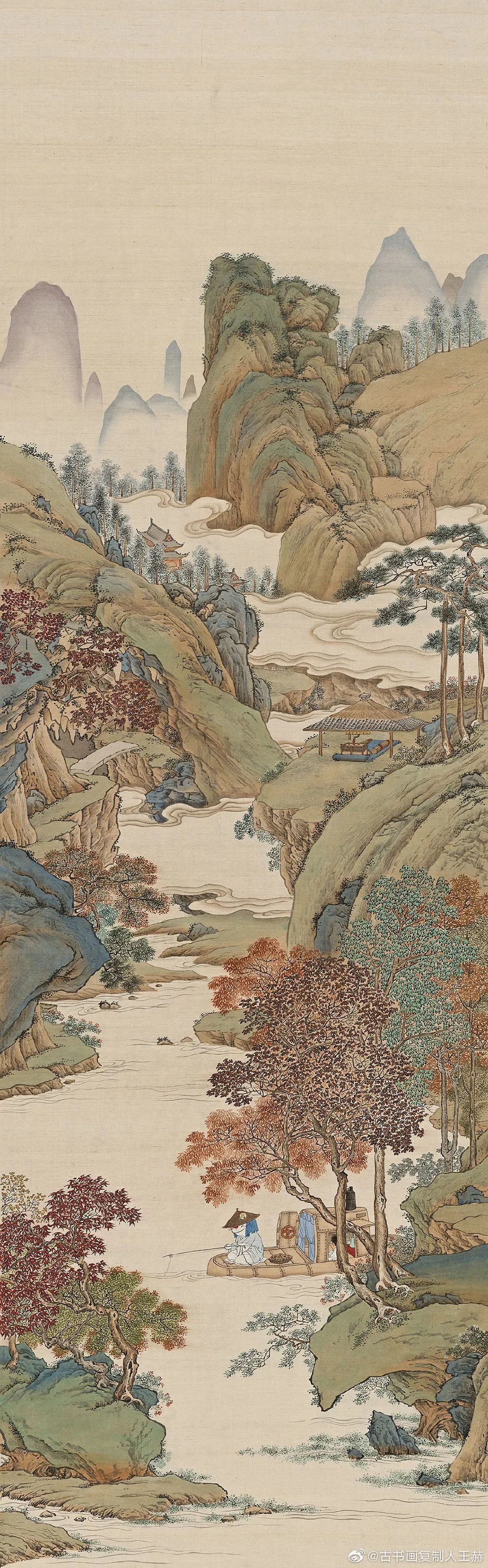 太会玩了！专心复制古书画12年，他竟然把"蓝胖子、时光机"放进古画里，场面堪比科幻大片！！